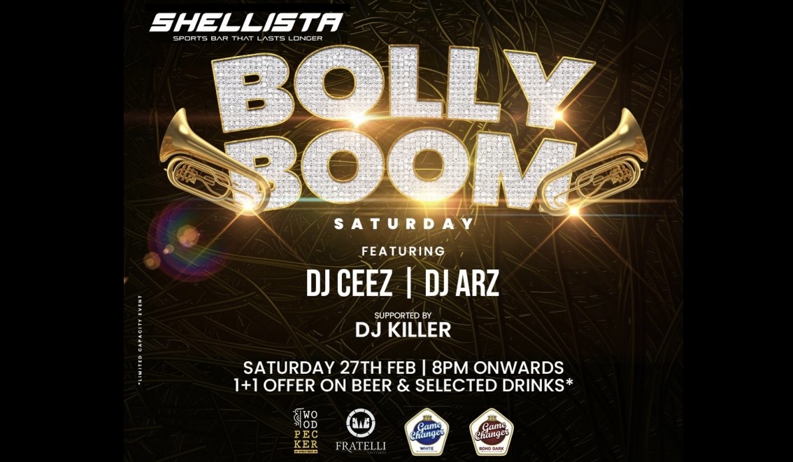 Bolly Boom Saturday | Shellista Sports Bar